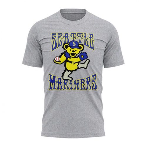 Seattle Mariners Grateful Dead Night Special Grey Tee