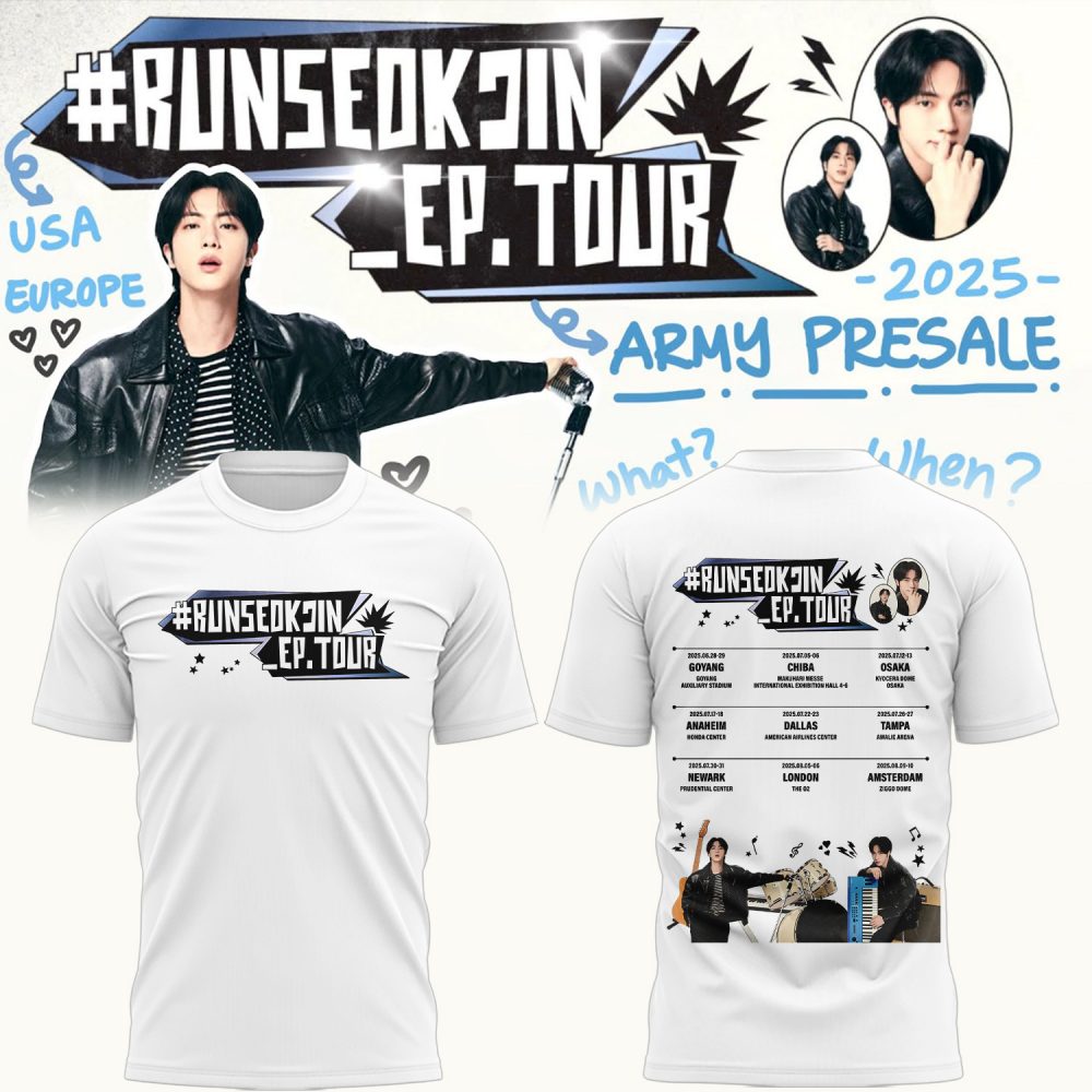Jin BTS #RUNSEOKJIN_EP.TOUR Limited Edition Shirt
