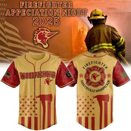 Fayetteville Woodpeckers x Firefighter Appreciation 2025 Baseball Jersey