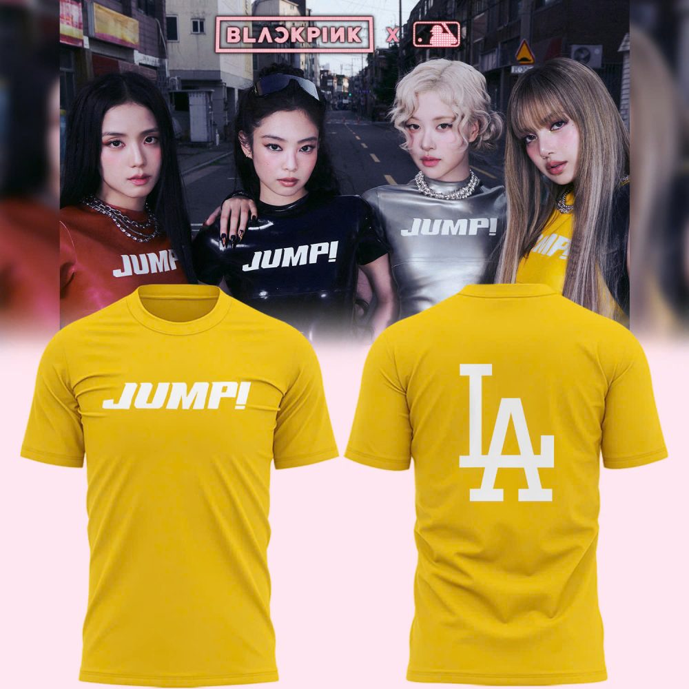 Los Angeles Dodgers x Blackpink “Jump!” For Fans Shirt – Yellow