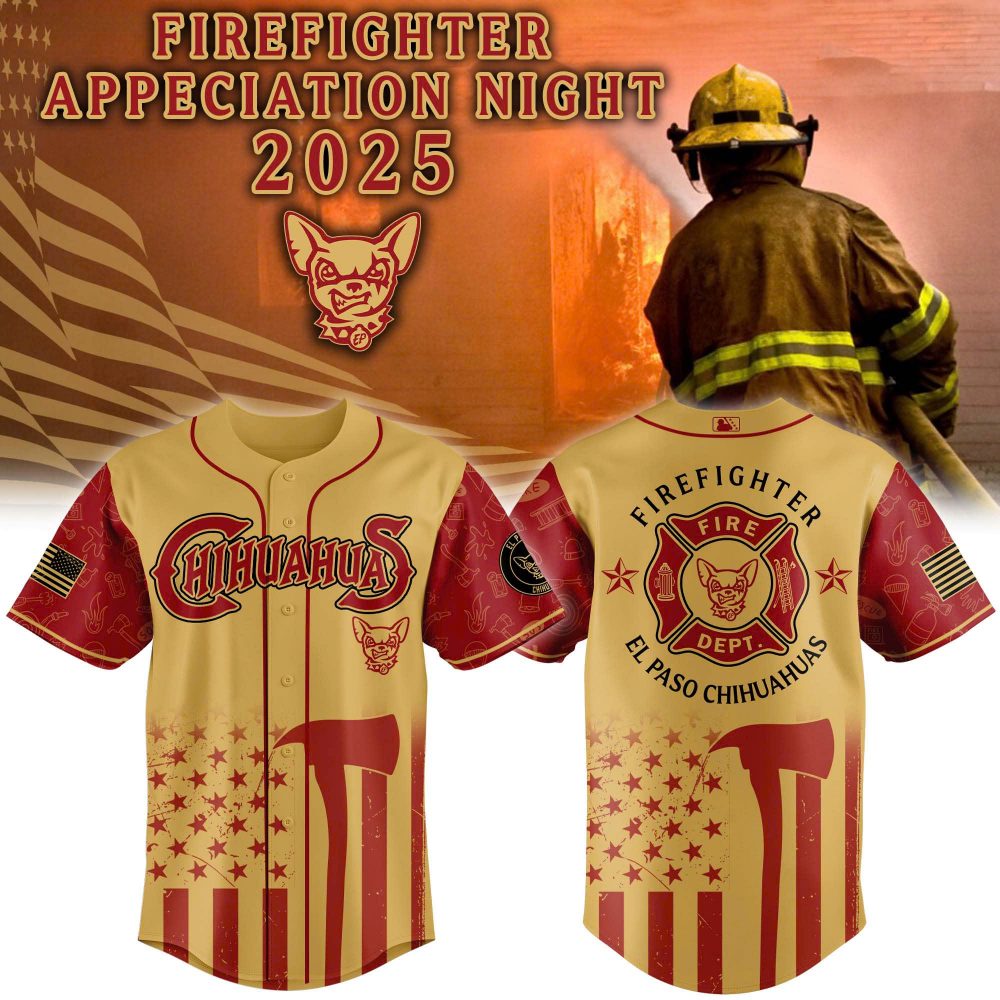 El Paso Chihuahuas x Firefighter Appreciation 2025 Baseball Jersey