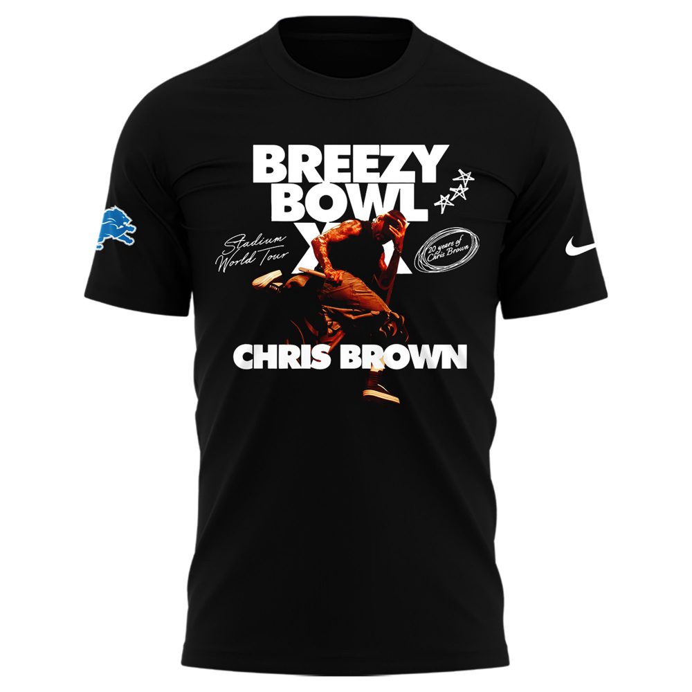 Detroit Lions x Chris Brown Breezy Bowl XX 2025 Tee