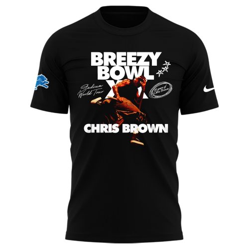 Detroit Lions x Chris Brown Breezy Bowl XX 2025 Tee