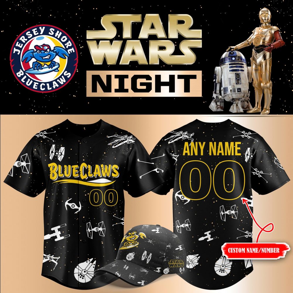 Jersey Shore BlueClaws x Star Wars Night 2025 Baseball Jersey