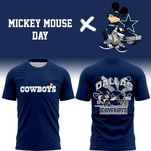 Dallas Cowboys x Mickey Mouse Day Special New T-Shirt – Blue