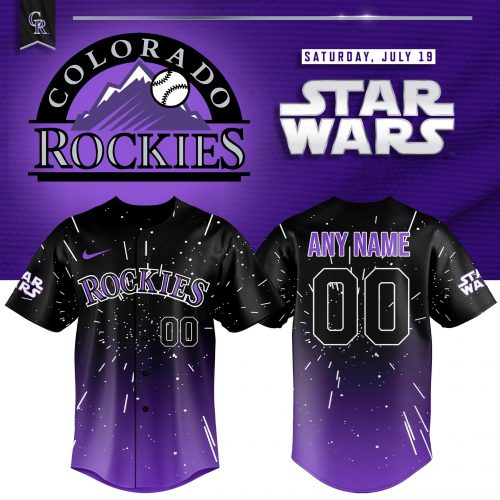 Colorado Rockies 2025 Star Wars Night Custom Name Baseball Jersey