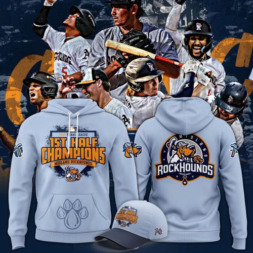 Midland RockHounds 1st Half Champions 2025 Texas League Hoodie