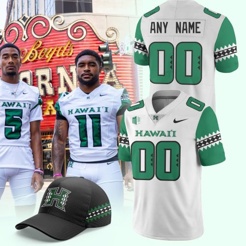 Hawaii Rainbow Warriors Special New Custom Football Jersey – White