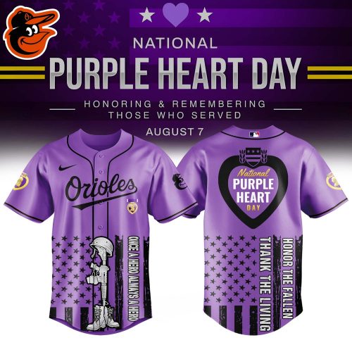 Baltimore Orioles MLB National Purple Heart Day Jersey 2025