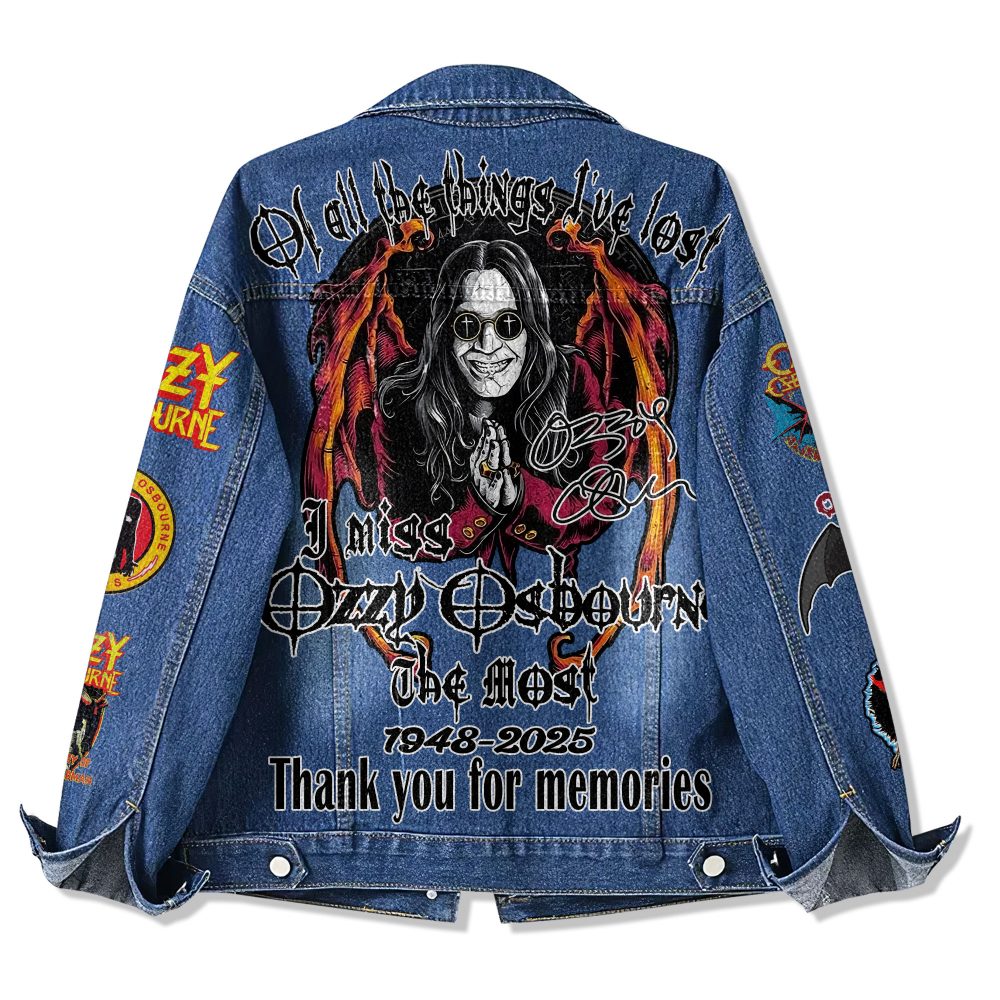 Ozzy Osbourne Thank you for the Memories Denim Jacket
