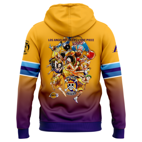 NBA Los Angeles Lakers Hoodie Set Custom Sanji One Piece