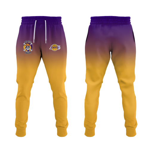 NBA Los Angeles Lakers Hoodie Set Custom Sanji One Piece