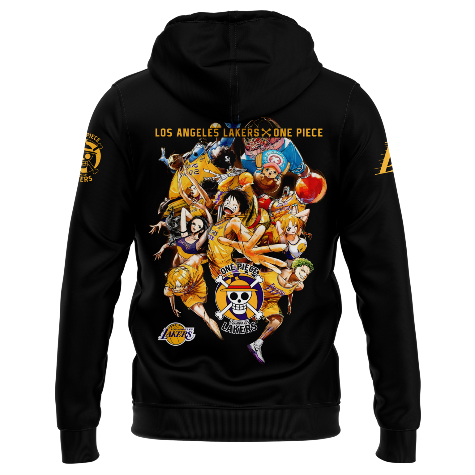 Monkey D. Luffy One Piece The Lakers NBA Black Hoodie Set Custom Monkey D. Luffy One Piece The Lakers NBA Black Hoodie Set Custom