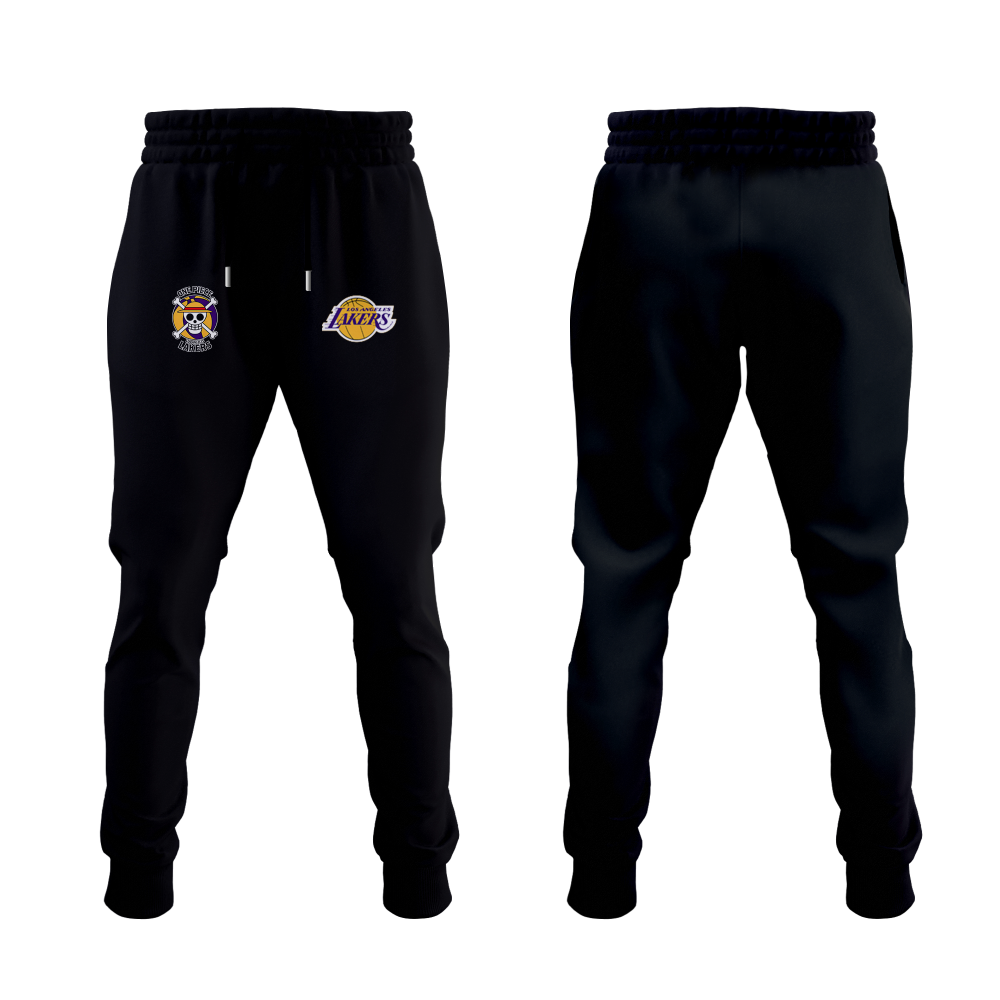 Monkey D. Luffy One Piece The Lakers NBA Black Hoodie Set Custom