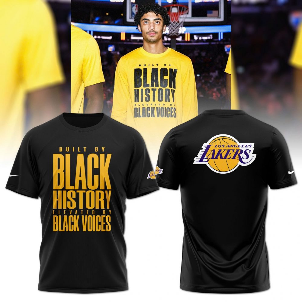 NBA Los Angeles Lakers History Month Custom T-shirt Jogger Cap