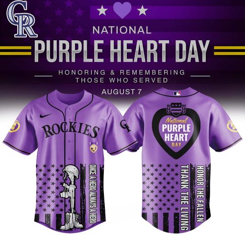 Colorado Rockies MLB National Purple Heart Day Jersey 2025