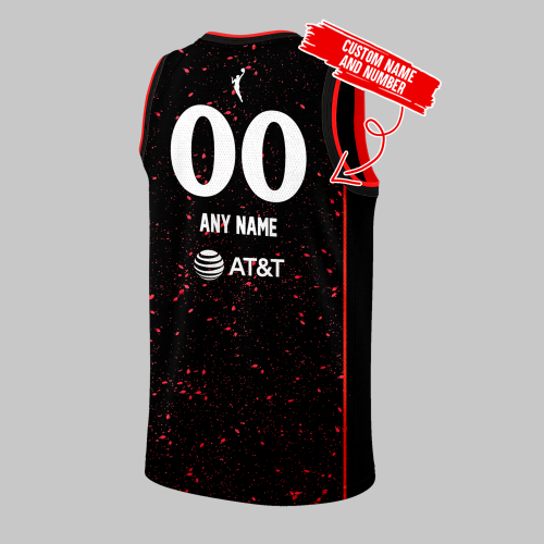 Indiana Fever x Stranger Things Rebel Swingman Limited Edition Black Basketball Jersey
