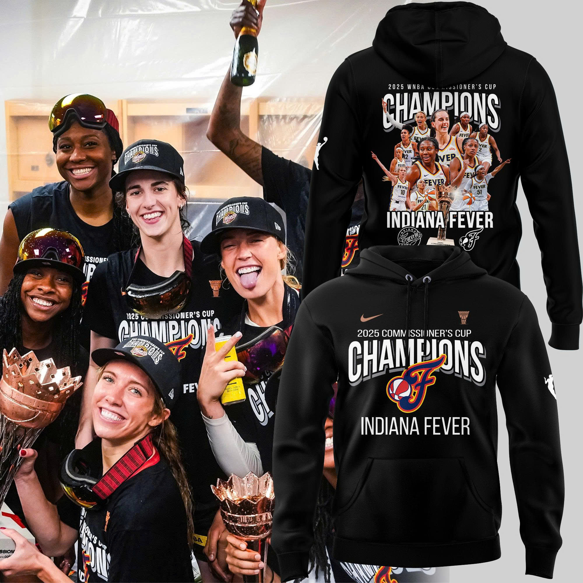 Indiana Fever Are Your 2025 WNBA Commissioner's Cup Champions! Hoodie Indiana Fever Are Your 2025 WNBA Commissioner's Cup Champions! Hoodie