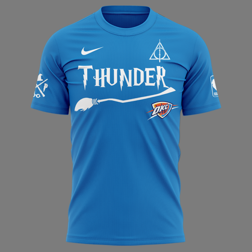 Oklahoma City Thunder x Harry Potter Night Blue Shirt 2025