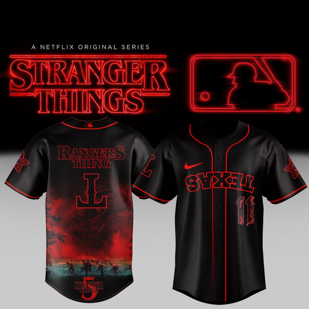 Texas Rangers x Stranger Things Limited Edition Jersey 2025