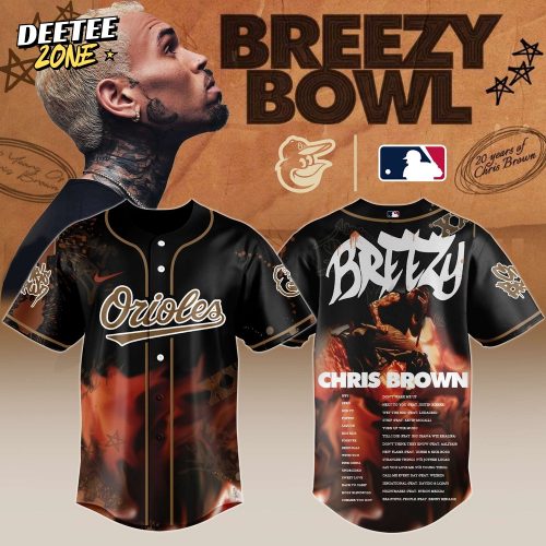 Baltimore Orioles x Chris Brown “Breezy Bowl XX Stadium World Tour” 2025 Jersey Editions Limited
