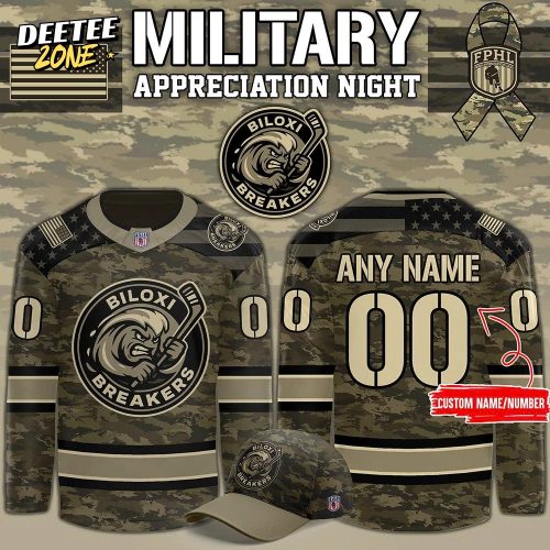 Biloxi Breakers x Military Appreciation Day Night 2025 Hockey Jersey