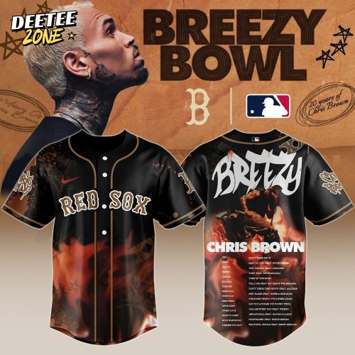 Boston Red Sox x Chris Brown “Breezy Bowl XX Stadium World Tour” 2025 Jersey Editions Limited
