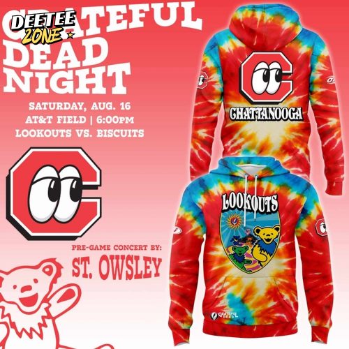 Chattanooga Lookouts 2025 Grateful Dead Night Special Hoodie