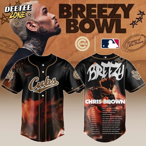 Chicago Cubs x Chris Brown “Breezy Bowl XX Stadium World Tour” 2025 Jersey Editions Limited