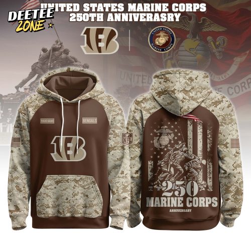 Cincinnati Bengals x U.S. Marine Corps 250th Birthday Hoodie Set