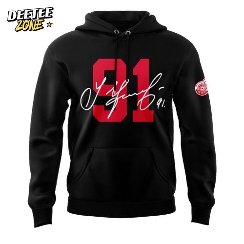 Detroit Red Wings 91 Sergei Fedorov Special Black Hoodie Set