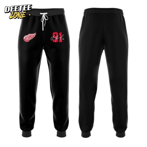 Detroit Red Wings 91 Sergei Fedorov Special Black Hoodie Set
