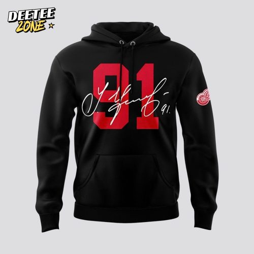 Detroit Red Wings x Sergei Fedorov Signature Black Hoodie
