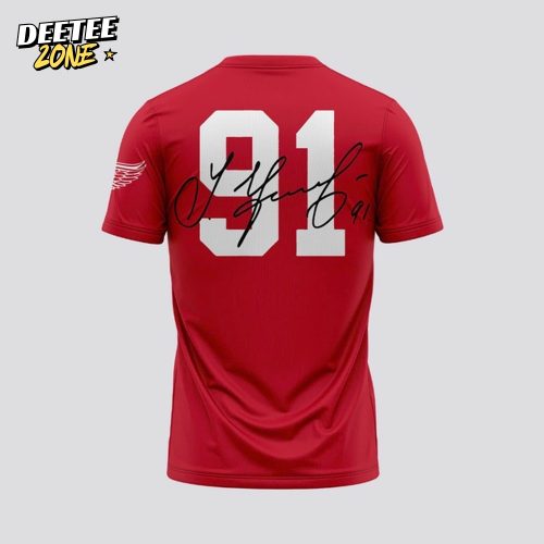 Detroit Red Wings x Sergei Fedorov Signature Red Shirt