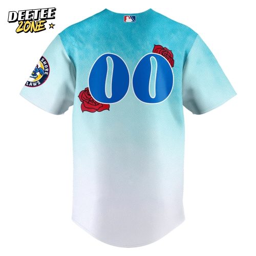 Jersey Shore BlueClaws x Grateful Dead Night 2025 Custom Baseball Jersey