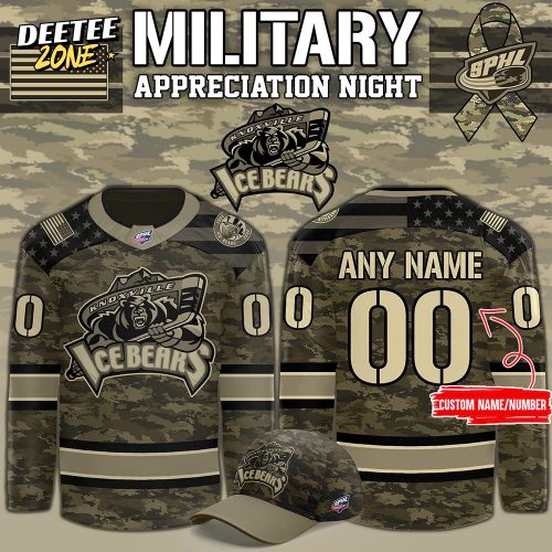 Knoxville Ice Bears x Military Appreciation Day Night 2025 Hockey Jersey