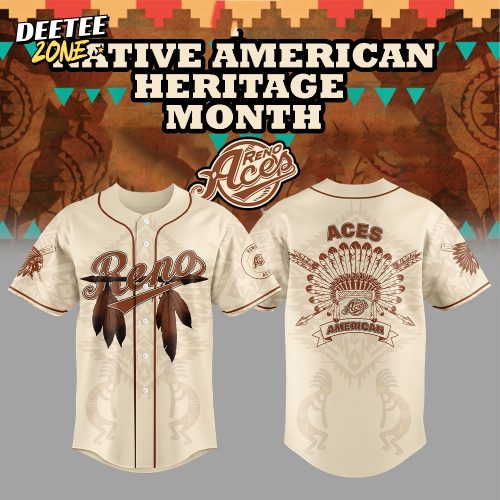 Limited Edition Reno Aces Celebrating Native American Heritage Month-3D Baseball Jersey