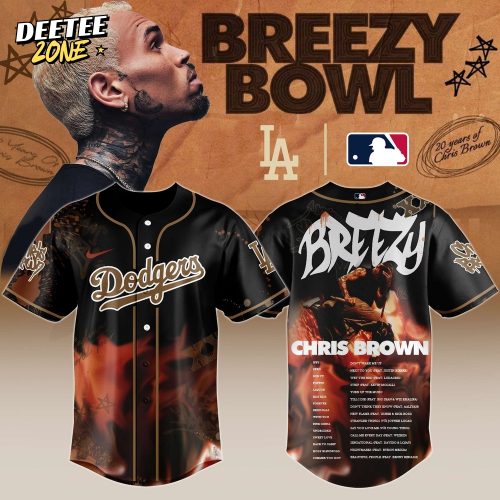 Los Angeles Dodgers x Chris Brown “Breezy Bowl XX Stadium World Tour” 2025 Jersey Editions Limited