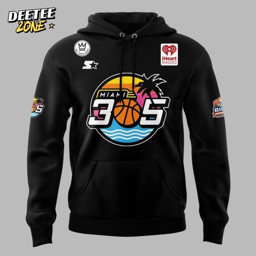 Miami 305 Champions Big3 2025 Black Hoodie