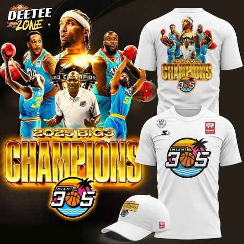 Miami 305 Champions Big3 2025 White Shirt