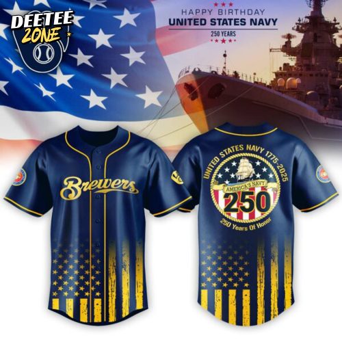 Milwaukee Brewers X U.S. Navy Birthday 250th-3D Baseball Jersey