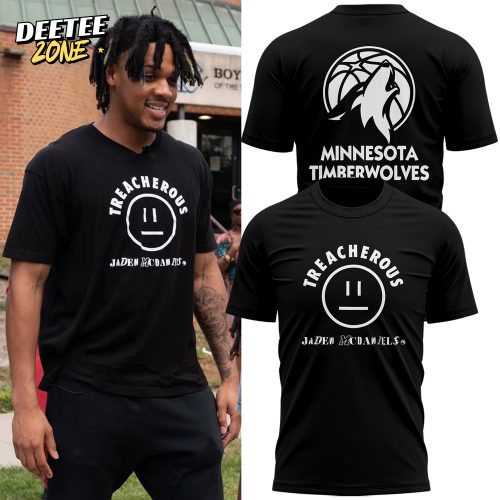 Minnesota Timberwolves Jaden McDaniels Black Treacherous Shirt