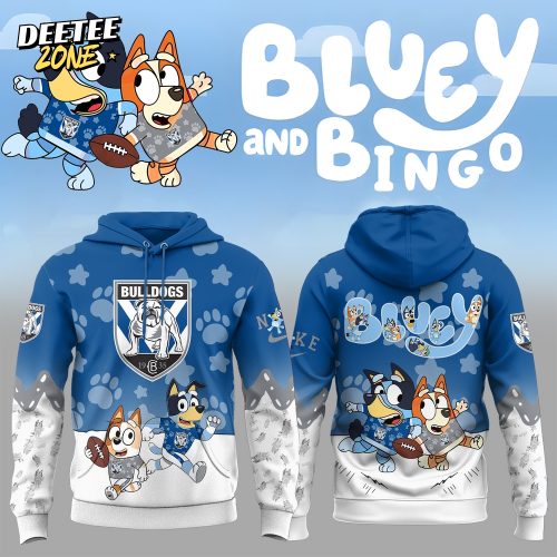NRL Canterbury Bankstown Bulldogs Mixed Bluey and Bingo Hoodie