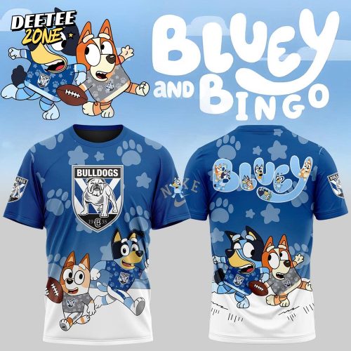 NRL Canterbury Bankstown Bulldogs Mixed Bluey and Bingo T-shirt