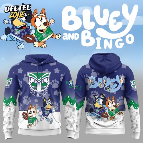 NRL New Zealand Warriors Mixed Bluey and Bingo Hoodie