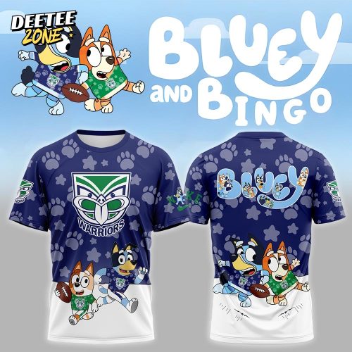 NRL New Zealand Warriors Mixed Bluey and Bingo T-shirt