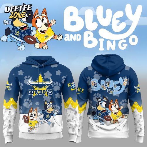 NRL North Queensland Cowboys Mixed Bluey and Bingo Hoodie