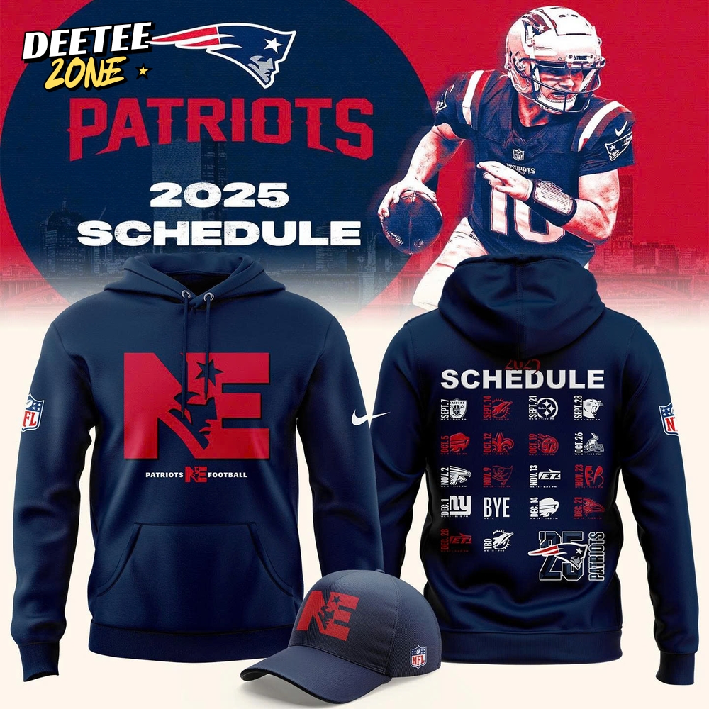 New England Patriots 2025 Schedule Hoodie