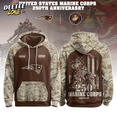 New England Patriots x U.S. Marine Corps 250th Birthday Hoodie Set