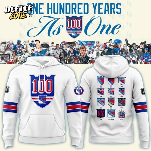 New York Rangers 100 Years “As One” Hoodie – White